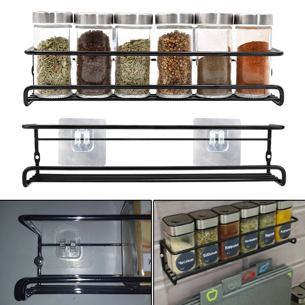 Lot 2 Étagères Métal Suspendues — Rangement Épices & Cuisine