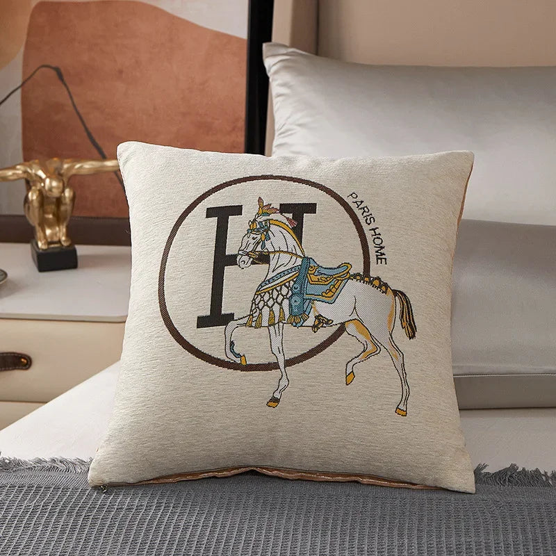 Housse de Coussin Tricot Câble Luxe — Douce & Confortable