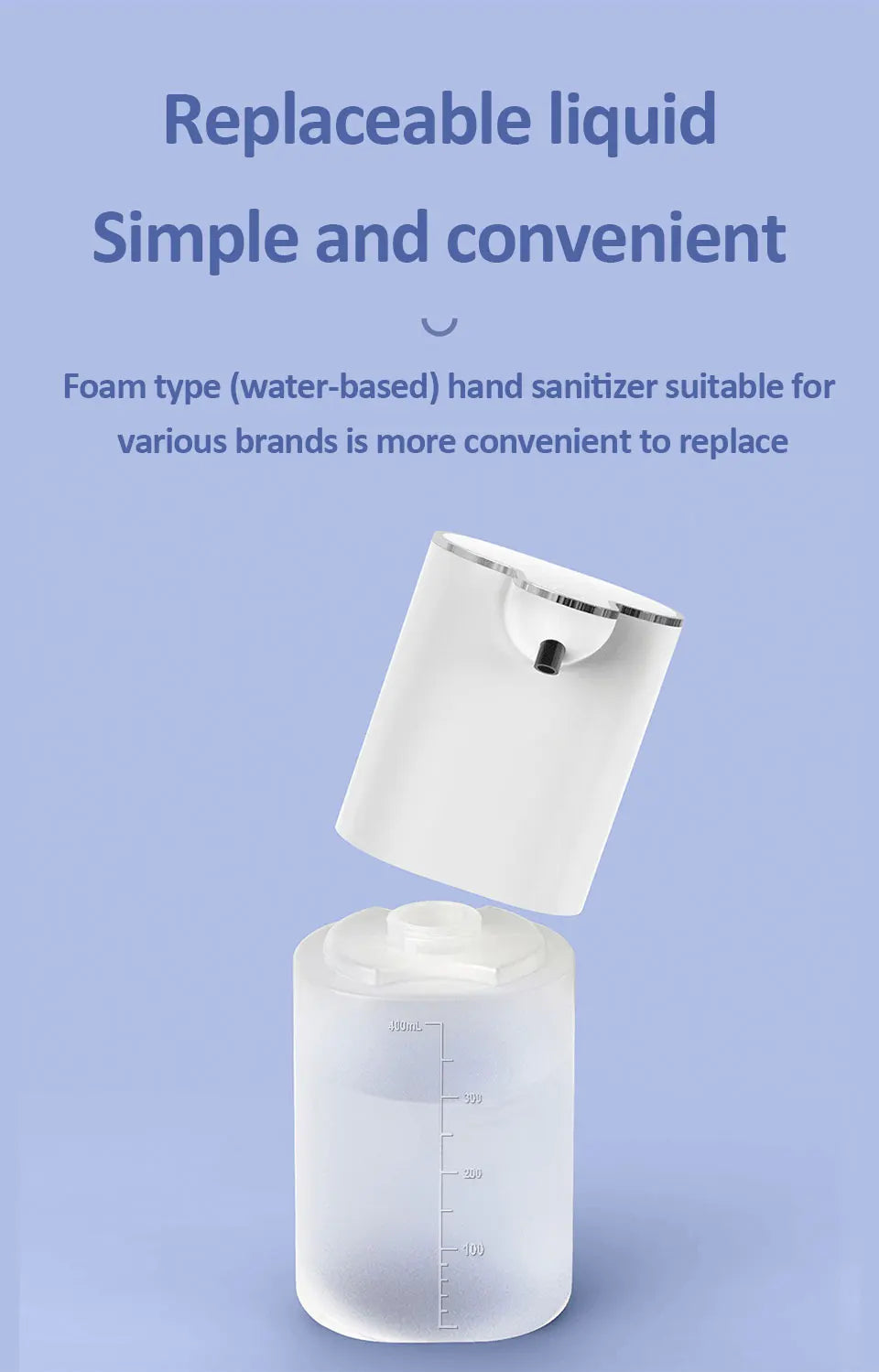Distributeur Savon Automatique 400ml USB — Capteur Sans Contact