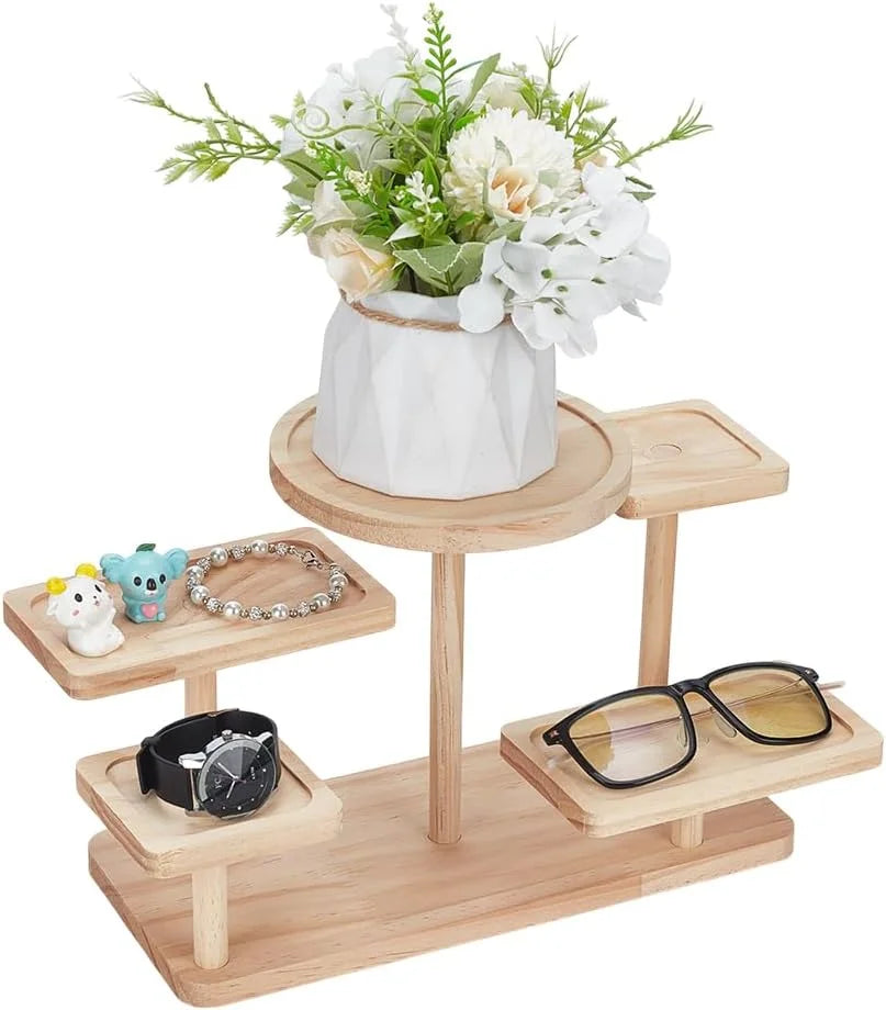 Étagère Bois Empilable — Présentoir Plantes & Déco Salon