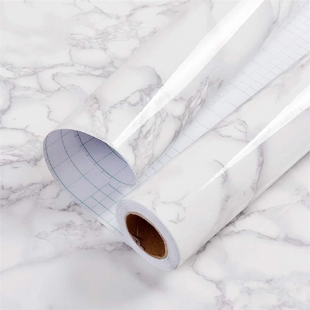 Papier Adhésif Marbre Imperméable — Revêtement Cuisine & Décoration