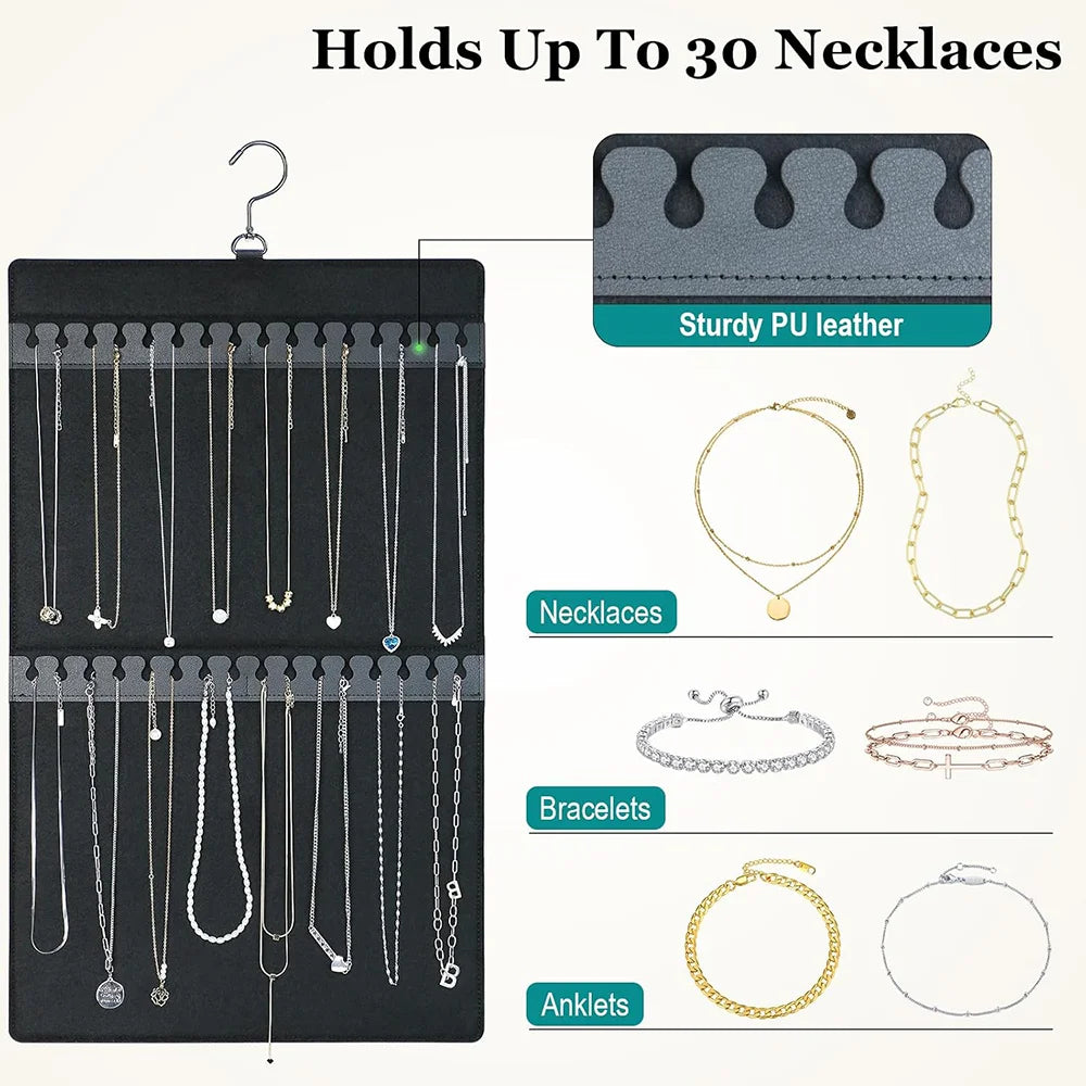 Organisateur Bijoux Suspendu Double Face — 300 Paires de Boucles