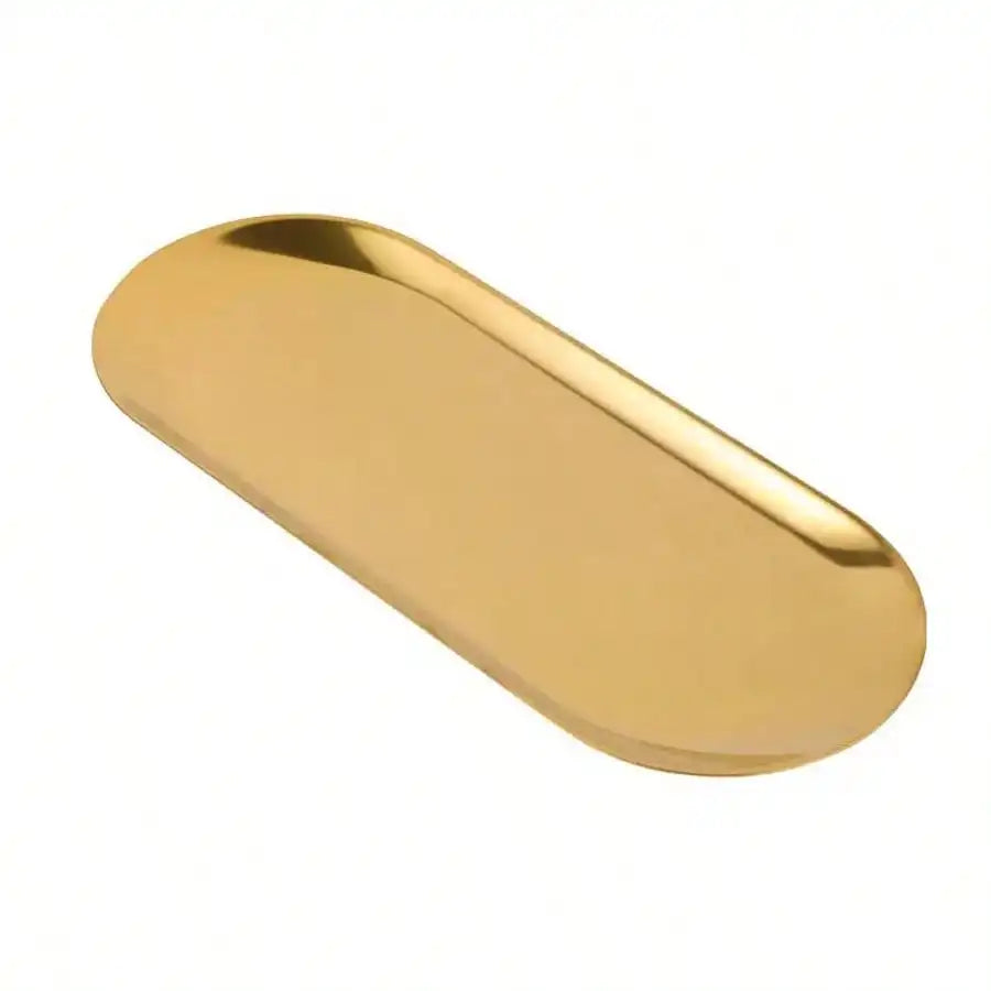 Distributeur Savon Doré avec Plateau Inox — Décoration Salle de Bain