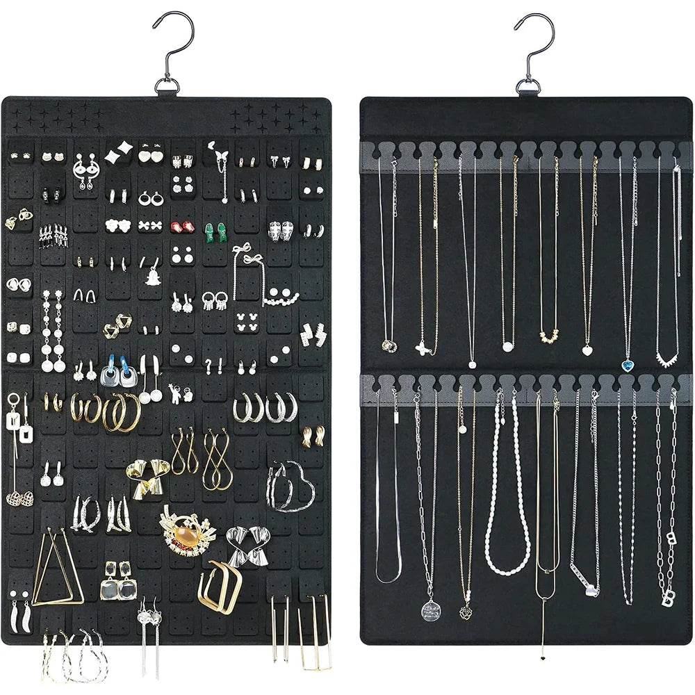Organisateur Bijoux Suspendu Double Face — 300 Paires de Boucles