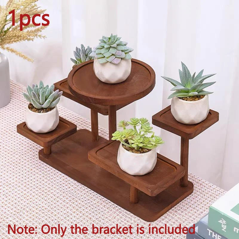 Étagère Bois Empilable — Présentoir Plantes & Déco Salon