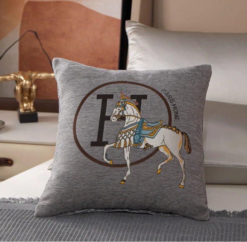 Housse de Coussin Tricot Câble Luxe — Douce & Confortable