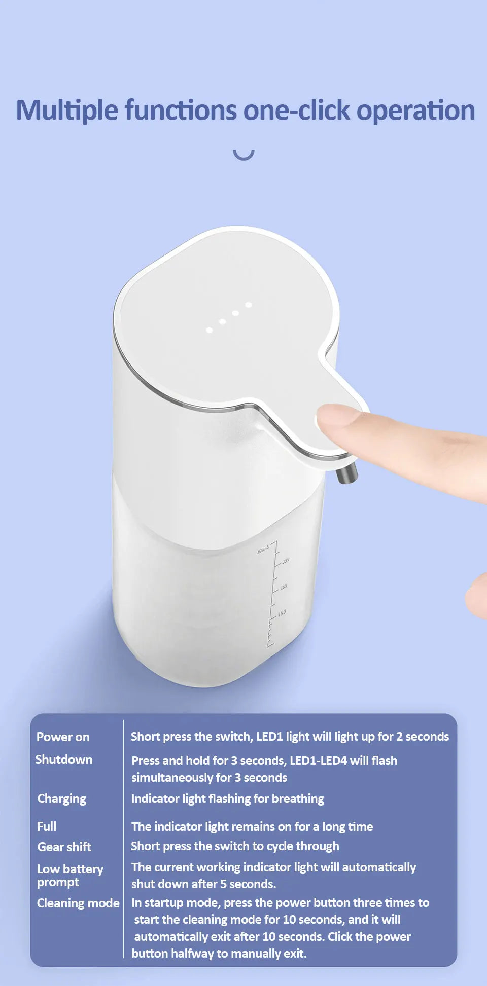 Distributeur Savon Automatique 400ml USB — Capteur Sans Contact