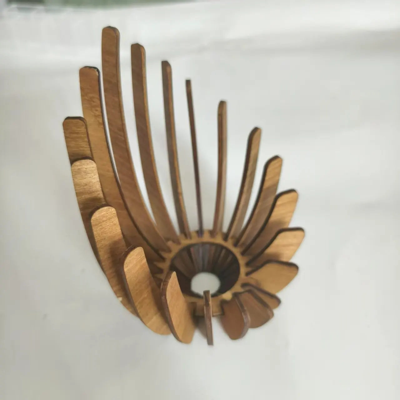 Bougeoir Lotus en Bois — Décoration Table, Mariage & Noël