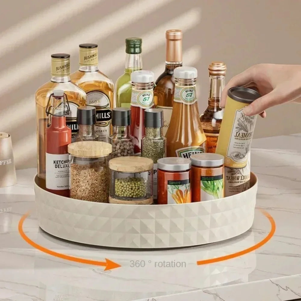 Organisateur Cuisine Rotatif 360° — Plateau Condiments & Fruits