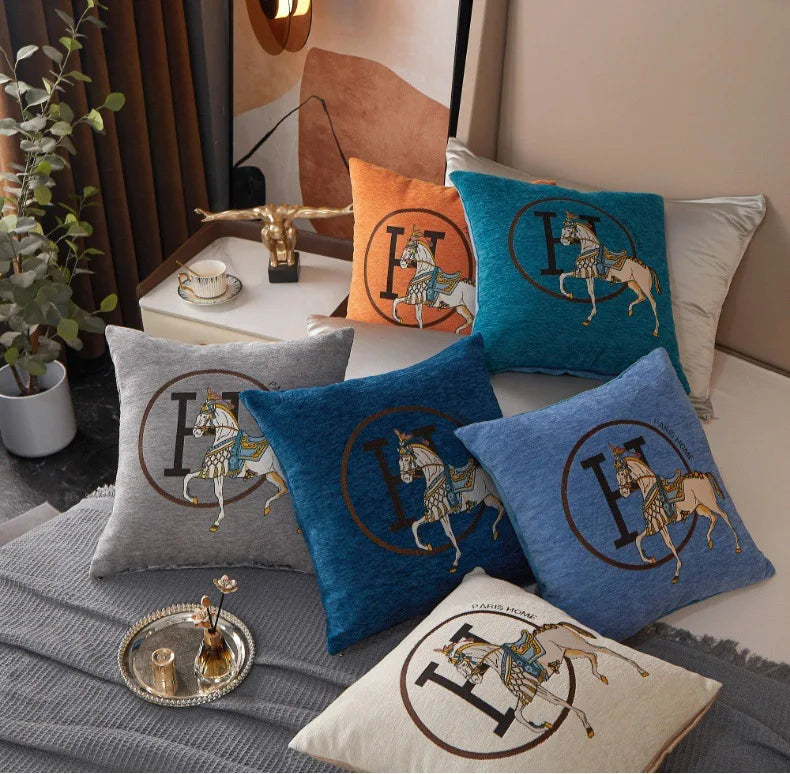 Housse de Coussin Tricot Câble Luxe — Douce & Confortable