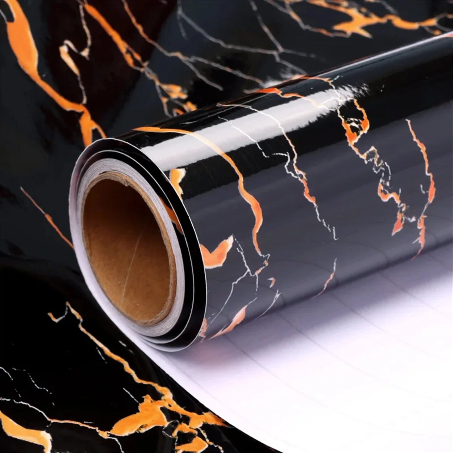 Papier Adhésif Marbre Imperméable — Revêtement Cuisine & Décoration