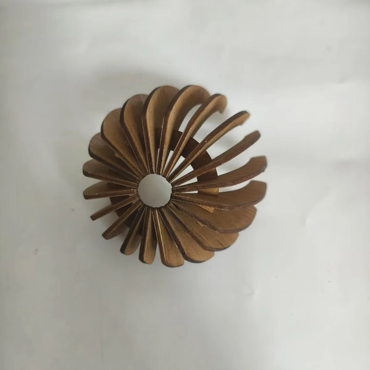 Bougeoir Lotus en Bois — Décoration Table, Mariage & Noël