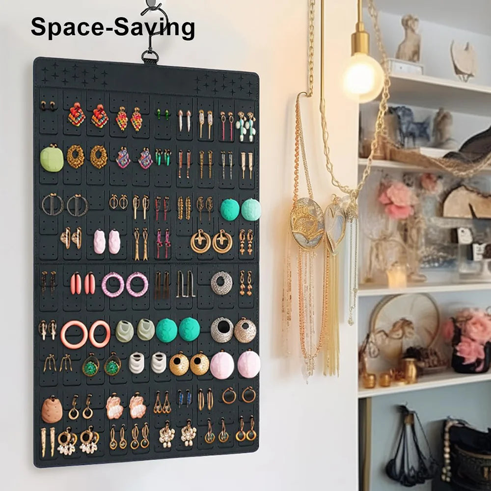 Organisateur Bijoux Suspendu Double Face — 300 Paires de Boucles
