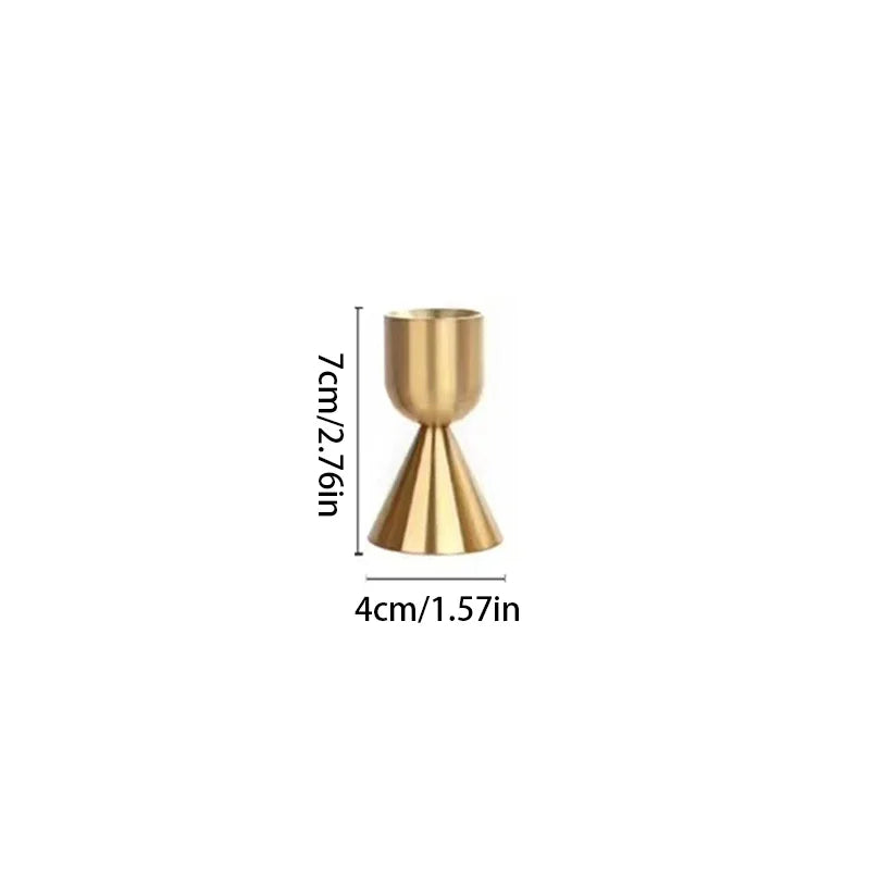 Chandelier Doré en Métal — Bougeoir Élégant Mariage & Fêtes