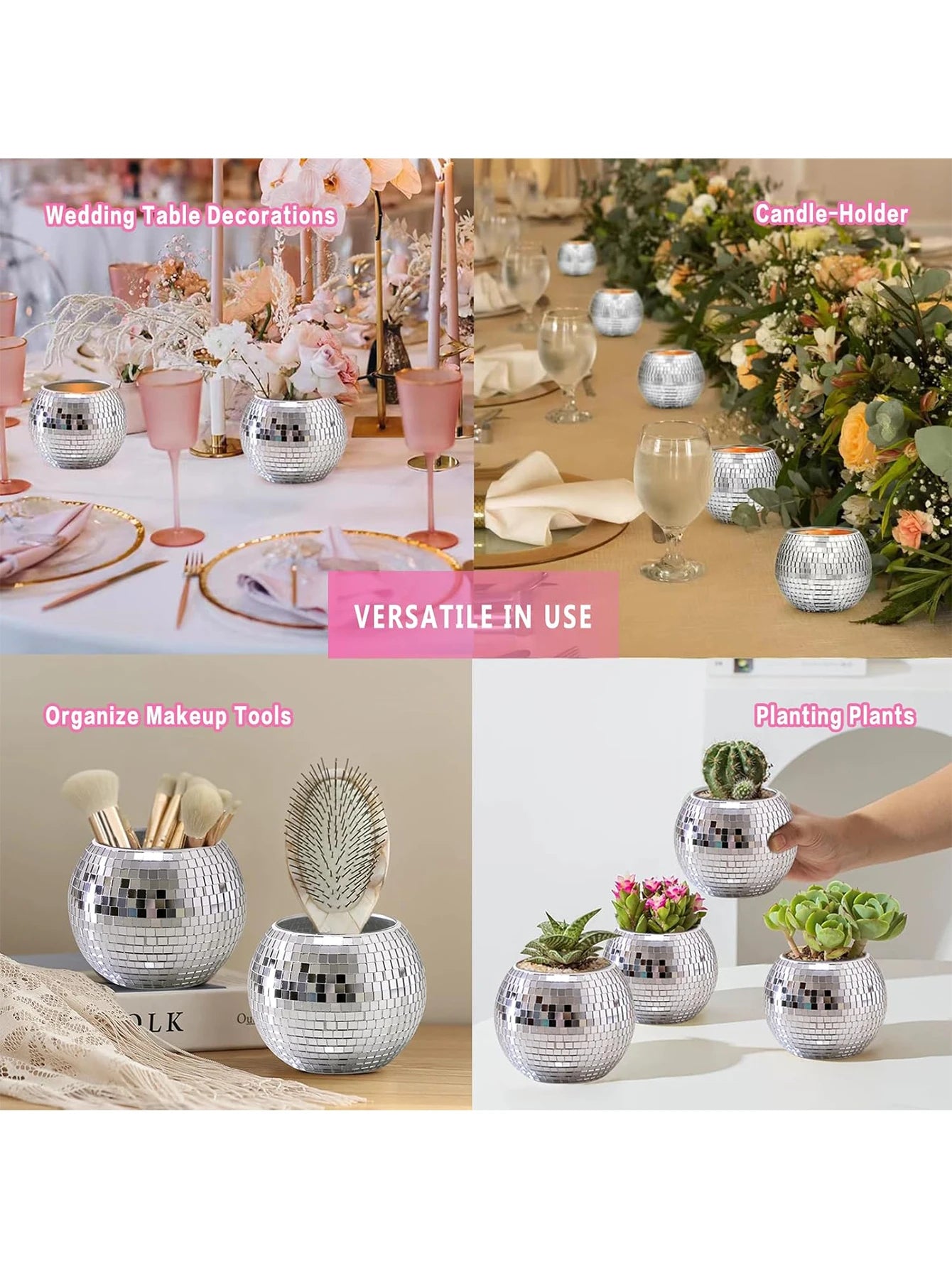 Vase Rond en Verre — Décoration Florale Salon & Table