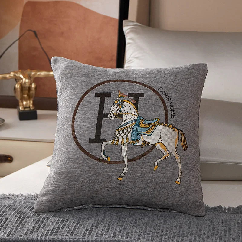 Housse de Coussin Tricot Câble Luxe — Douce & Confortable