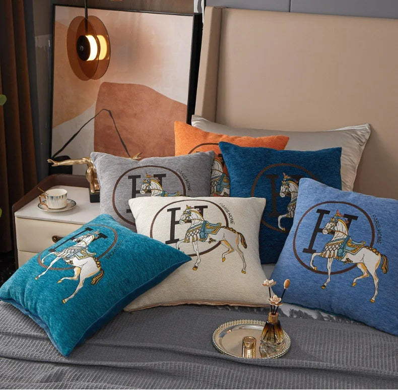 Housse de Coussin Tricot Câble Luxe — Douce & Confortable