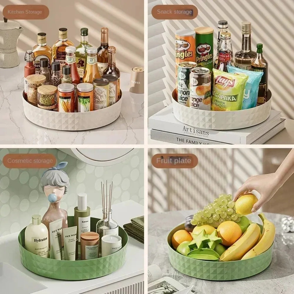 Organisateur Cuisine Rotatif 360° — Plateau Condiments & Fruits