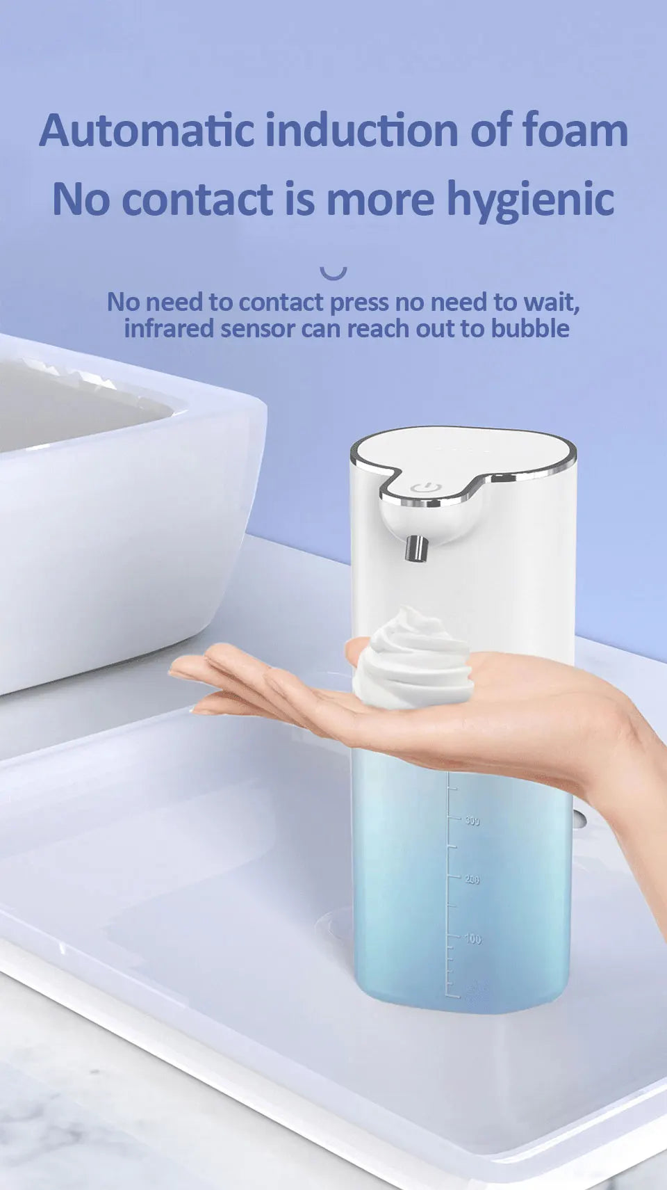 Distributeur Savon Automatique 400ml USB — Capteur Sans Contact